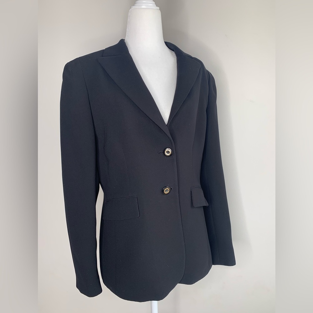BN2 Tahari Arthur S. Levine Classic Black Blazer Women's Office Business Small - Picture 5 of 6